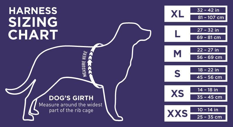 service dog harness sizing chart 