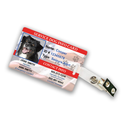Service dog id badge on sale